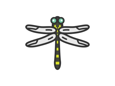 オニヤンマのアイコンのイラスト