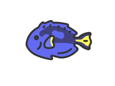 ナンヨウハギのアイコンのイラスト