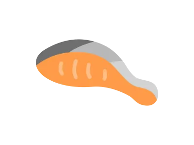 塩鮭のアイコンのイラスト