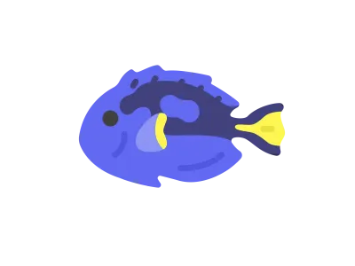 ナンヨウハギのアイコンのイラスト