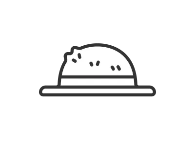 麦わら帽子のアイコンのイラスト