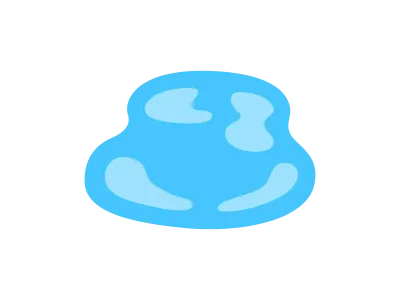水たまりのアイコンのイラスト