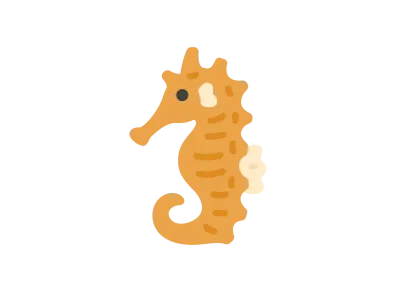 タツノオトシゴのアイコンのイラスト