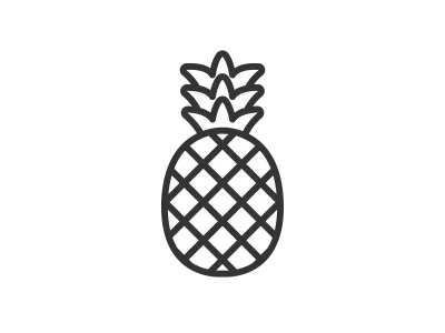 パイナップルのアイコンのイラスト