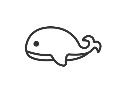 クジラのアイコンのイラスト