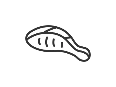 鮭の切身のアイコンのイラスト