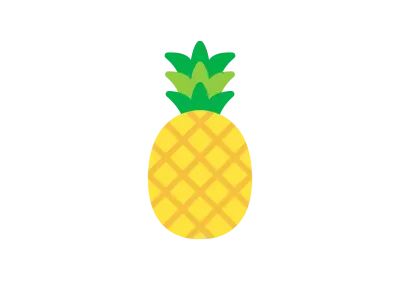 パイナップルのアイコンのイラスト