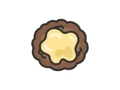 チーズハンバーグのアイコンのイラスト