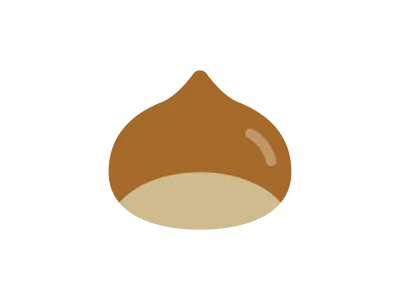 栗のアイコンのイラスト