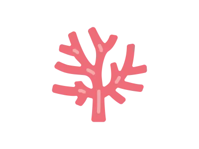 サンゴのアイコンのイラスト