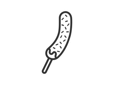 チョコバナナ串のアイコンのイラスト