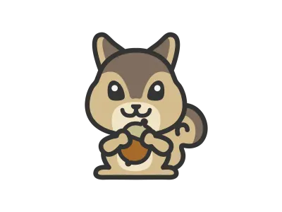 リスのアイコンのイラスト