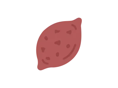 サツマイモのアイコンのイラスト