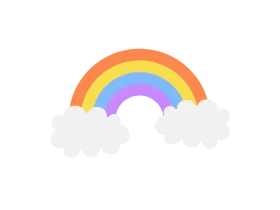 虹のアイコンのイラスト