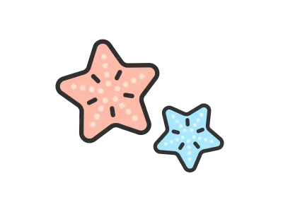 ヒトデのアイコンのイラスト