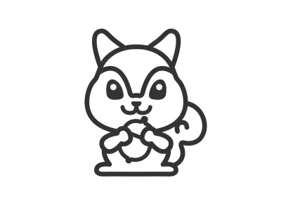 リスのアイコンのイラスト
