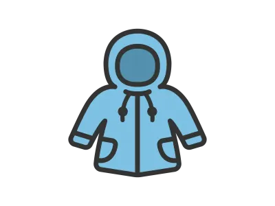 レインコートのアイコンのイラスト