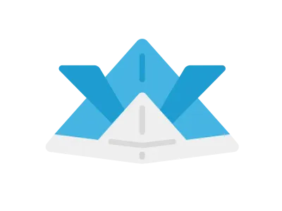 折り紙で作った水色の兜のアイコンのイラスト