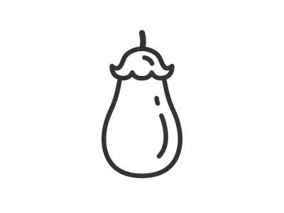 茄子のアイコンのイラスト