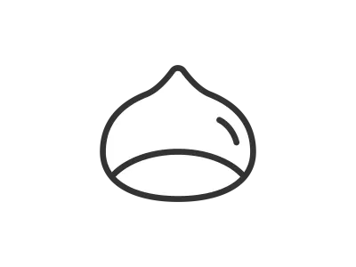 栗のアイコンのイラスト