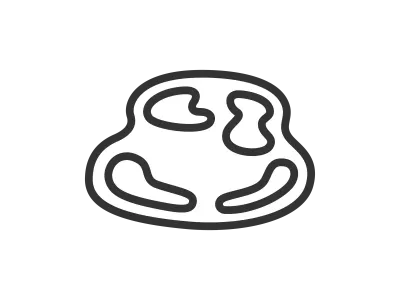 水たまりのアイコンのイラスト