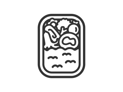 子供用のお弁当のイラスト