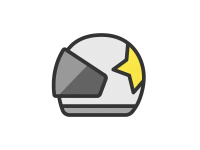 オートレースのアイコンのイラスト