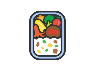 子供用のお弁当のイラスト
