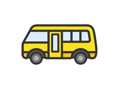 スクールバスのイラスト