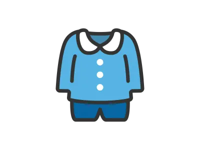 幼稚園の制服のアイコンのイラスト