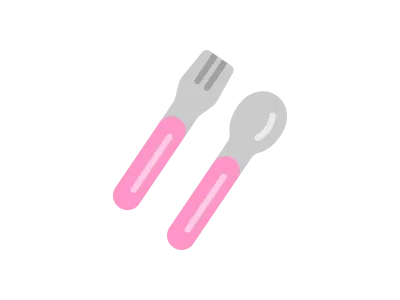 子供用のスプーンのアイコンのイラスト
