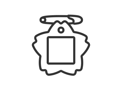 幼稚園の名札のアイコンのイラスト