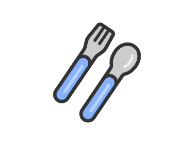 子供用のスプーンのアイコンのイラスト