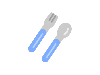 子供用のスプーンのアイコンのイラスト