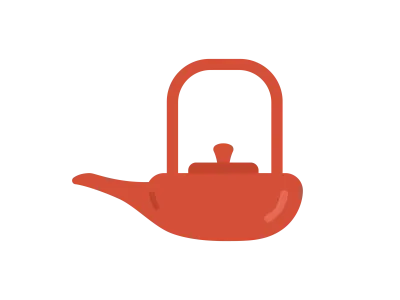 急須のアイコンのイラスト