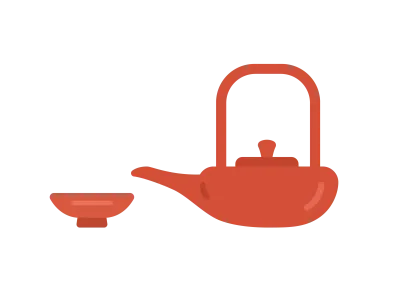 お屠蘇セットのアイコンのイラスト