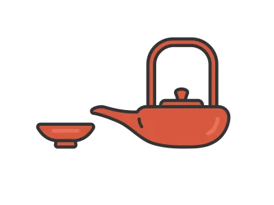 お屠蘇セットのアイコンのイラスト