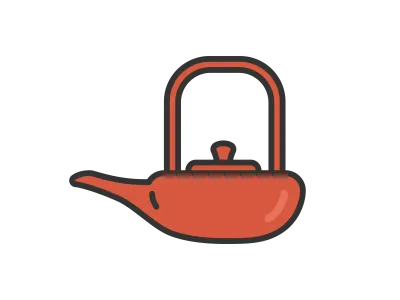 急須のアイコンのイラスト