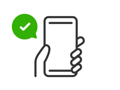 認証に成功したスマートフォンのアイコンのイラスト