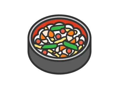 ちらし寿司のアイコンのイラスト