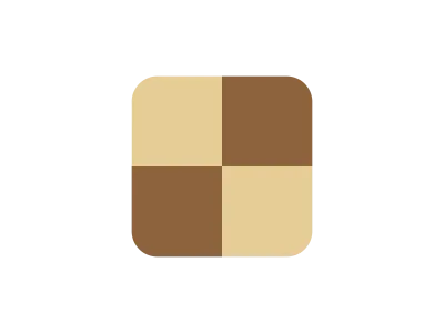 正方形のクッキーのアイコンのイラスト