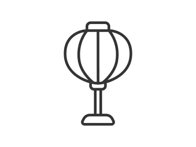 ぼんぼりのアイコンのイラスト