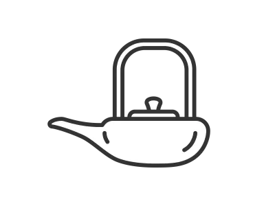 急須のアイコンのイラスト