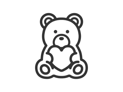 クマのヌイグルミのイラスト