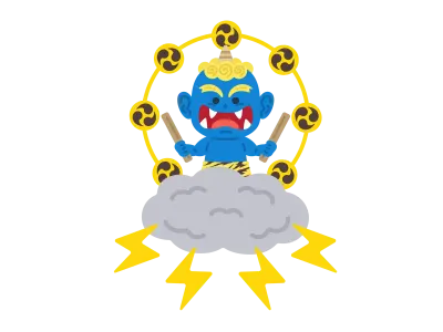 雷様のキャラクターのイラスト