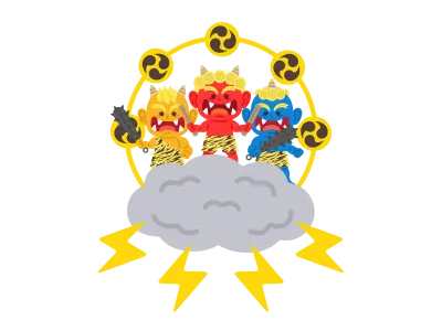 雷様のキャラクターのイラスト