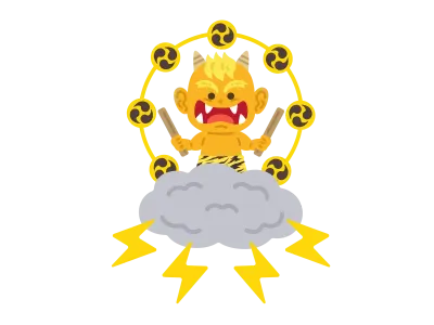 雷様のキャラクターのイラスト