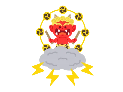 雷様のキャラクターのイラスト