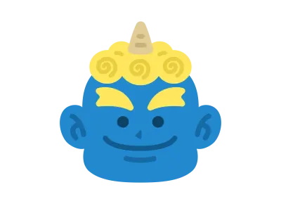 青鬼のアイコンのイラスト