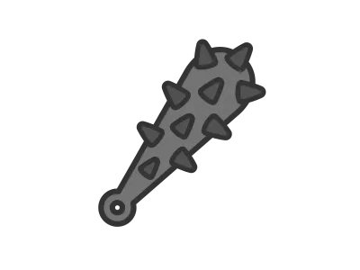 鬼の金棒のアイコンのイラスト